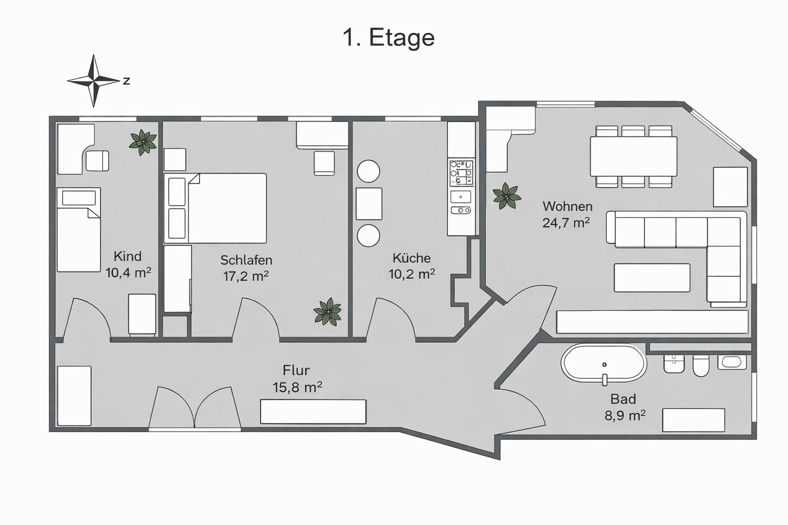 Grundriss Wohnung 5