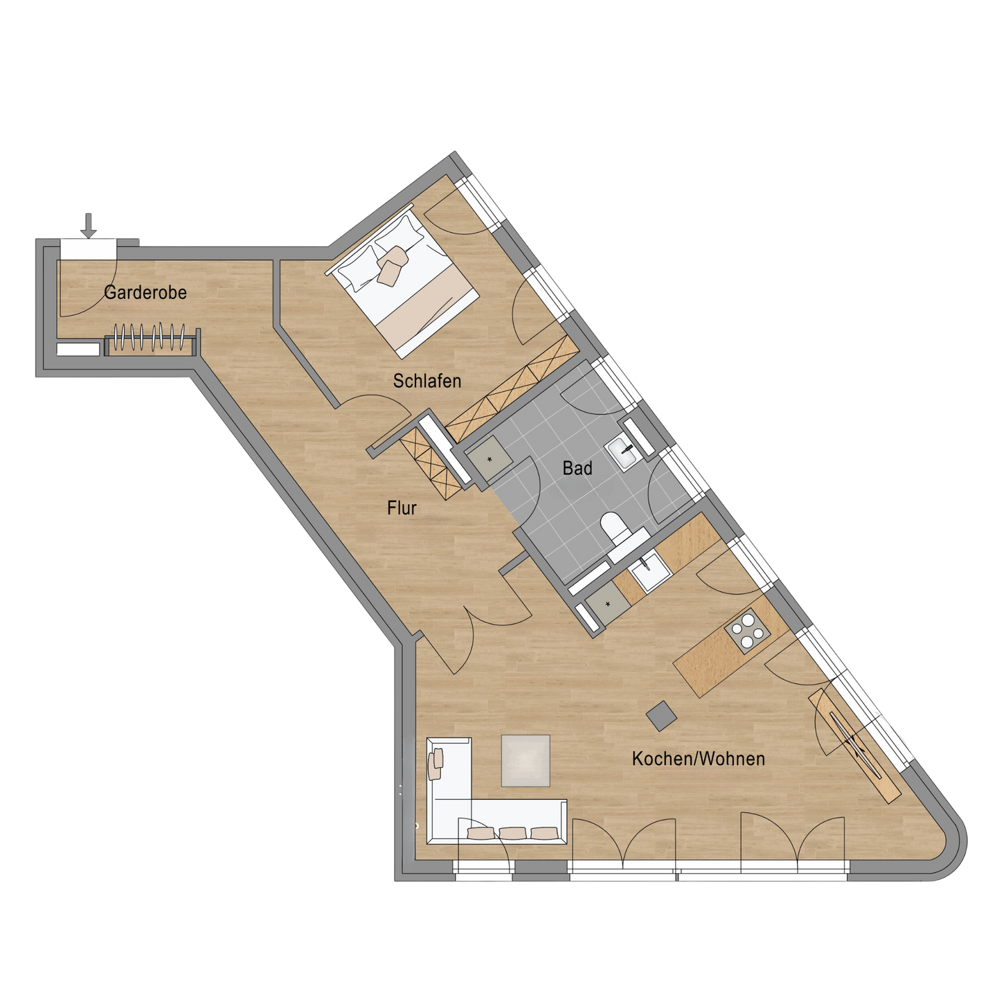 Grundriss WE1