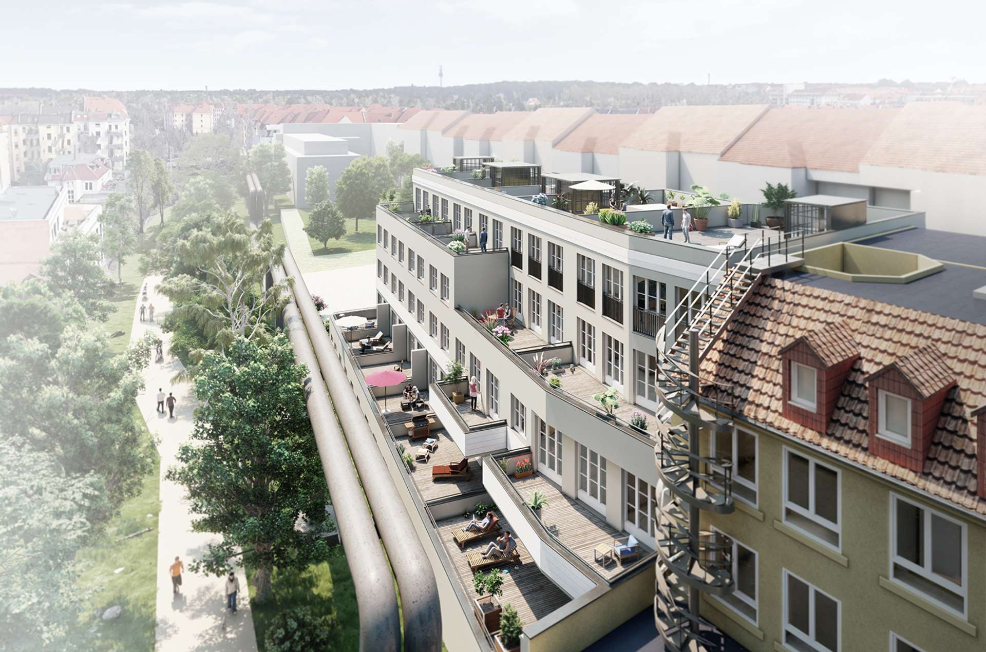 Visualisierung Parkseite, Leipzig (Reudnitz-Thonberg)