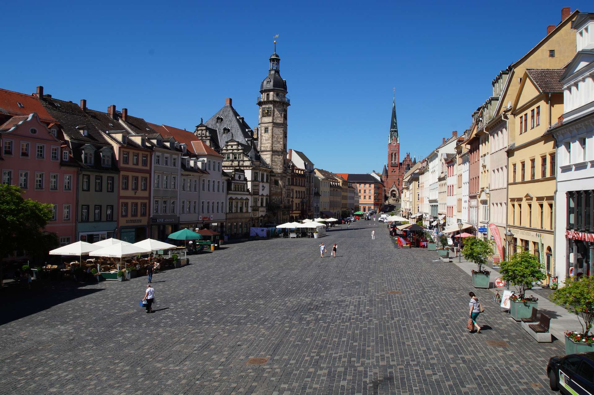 Blick zum Markt, Altenburg (Altenburg), Markt 13