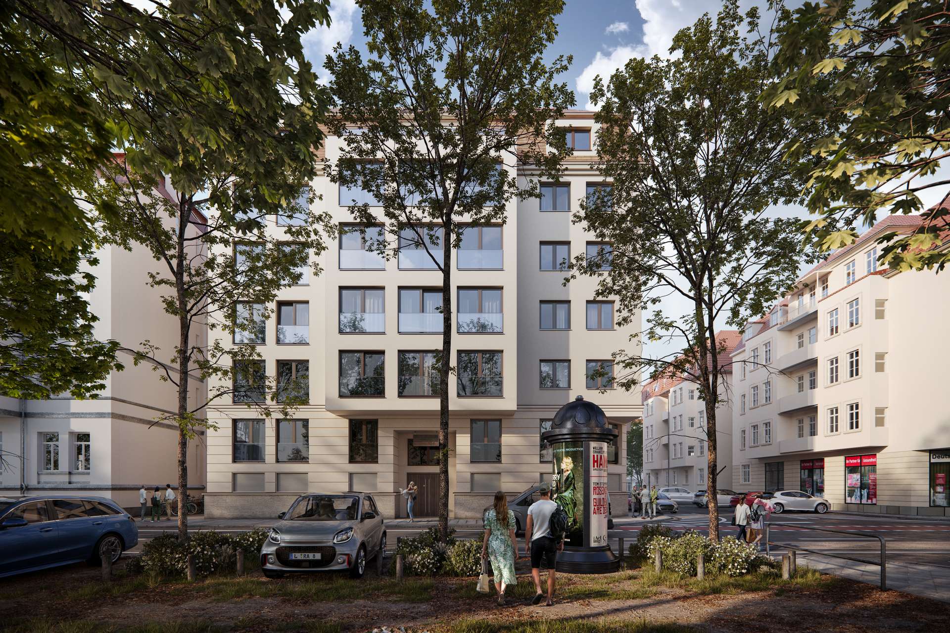 Frontansicht Visualisierung, Leipzig (Südvorstadt)