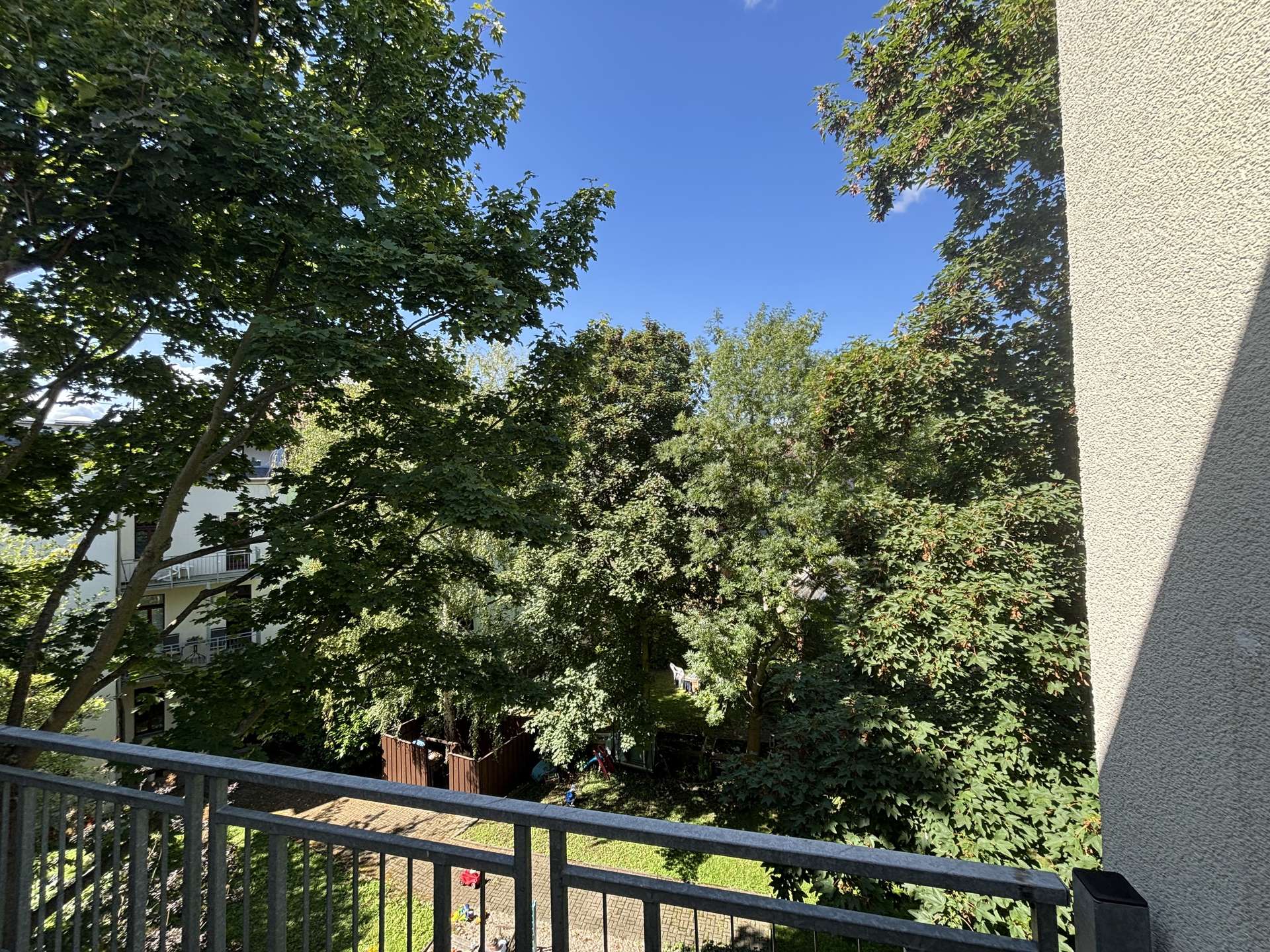 Blick vom Balkon, Leipzig (Gohlis-Süd)