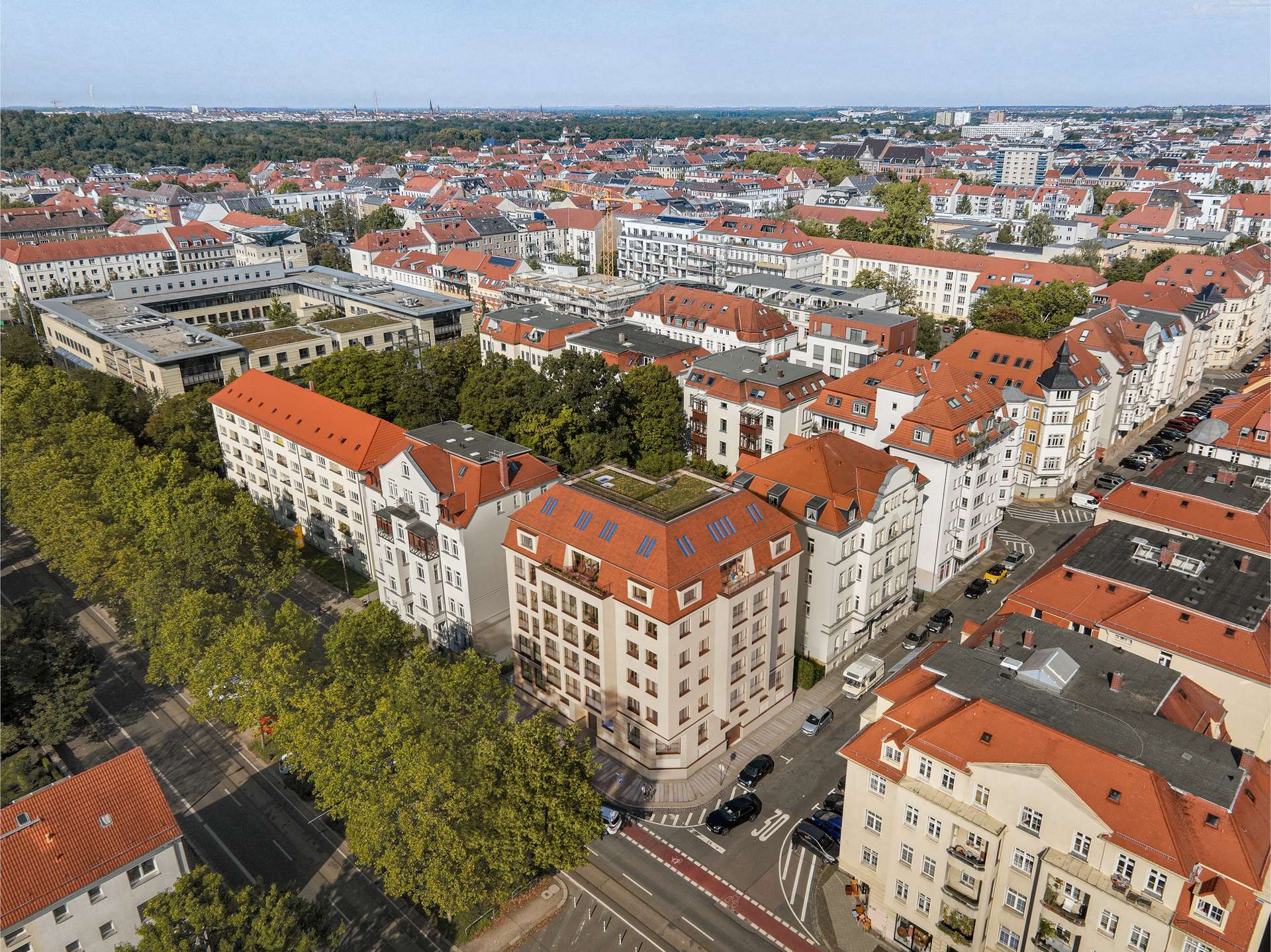 Vogelperspektive Visualisierung, Leipzig 