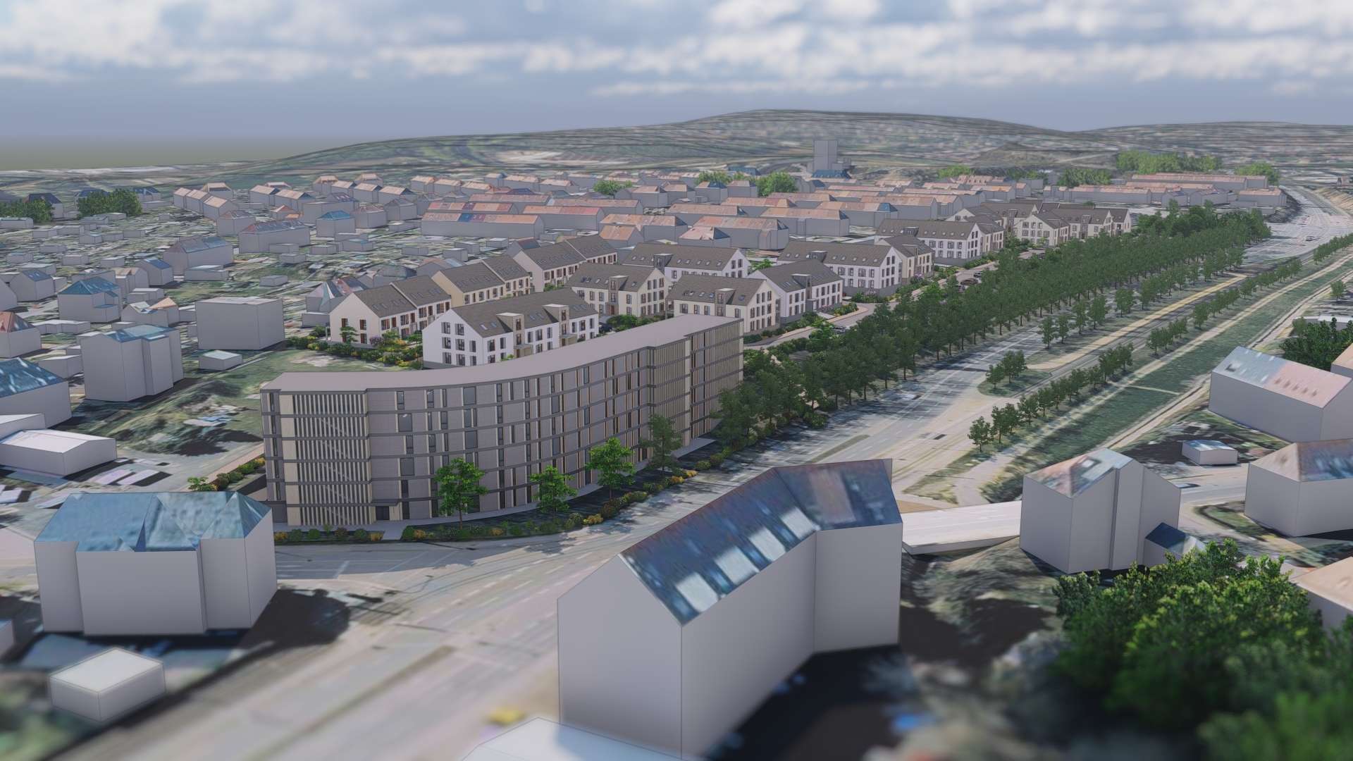 Visualisierung, Zwickau (Schedewitz), Planitzer Straße Array