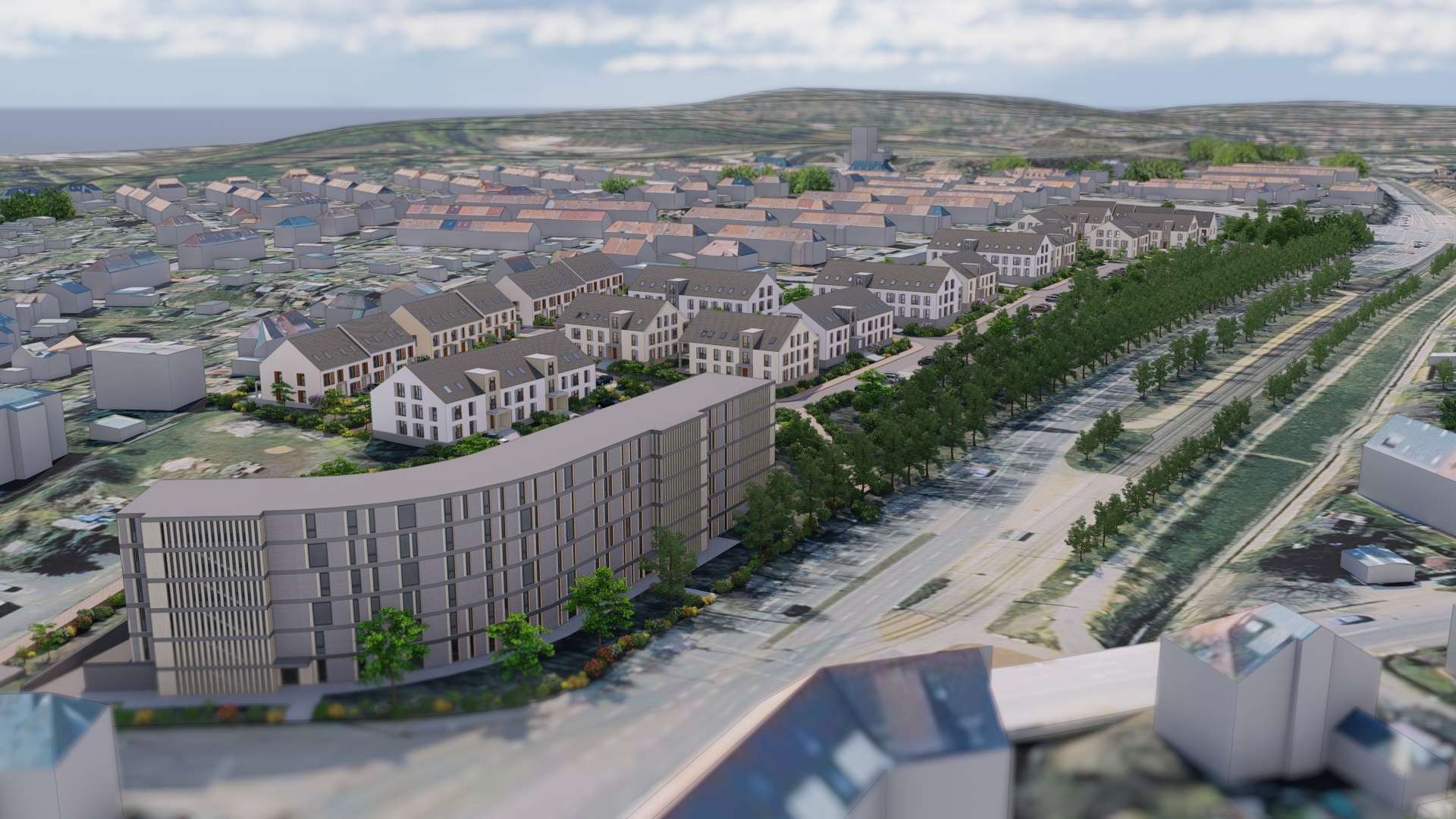 Visualisierung, Zwickau (Schedewitz), Planitzer Straße Array