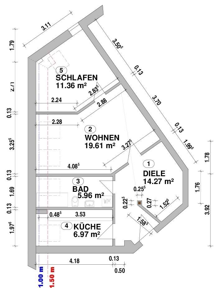 Grundriss ETW, Leipzig (Leutzsch)