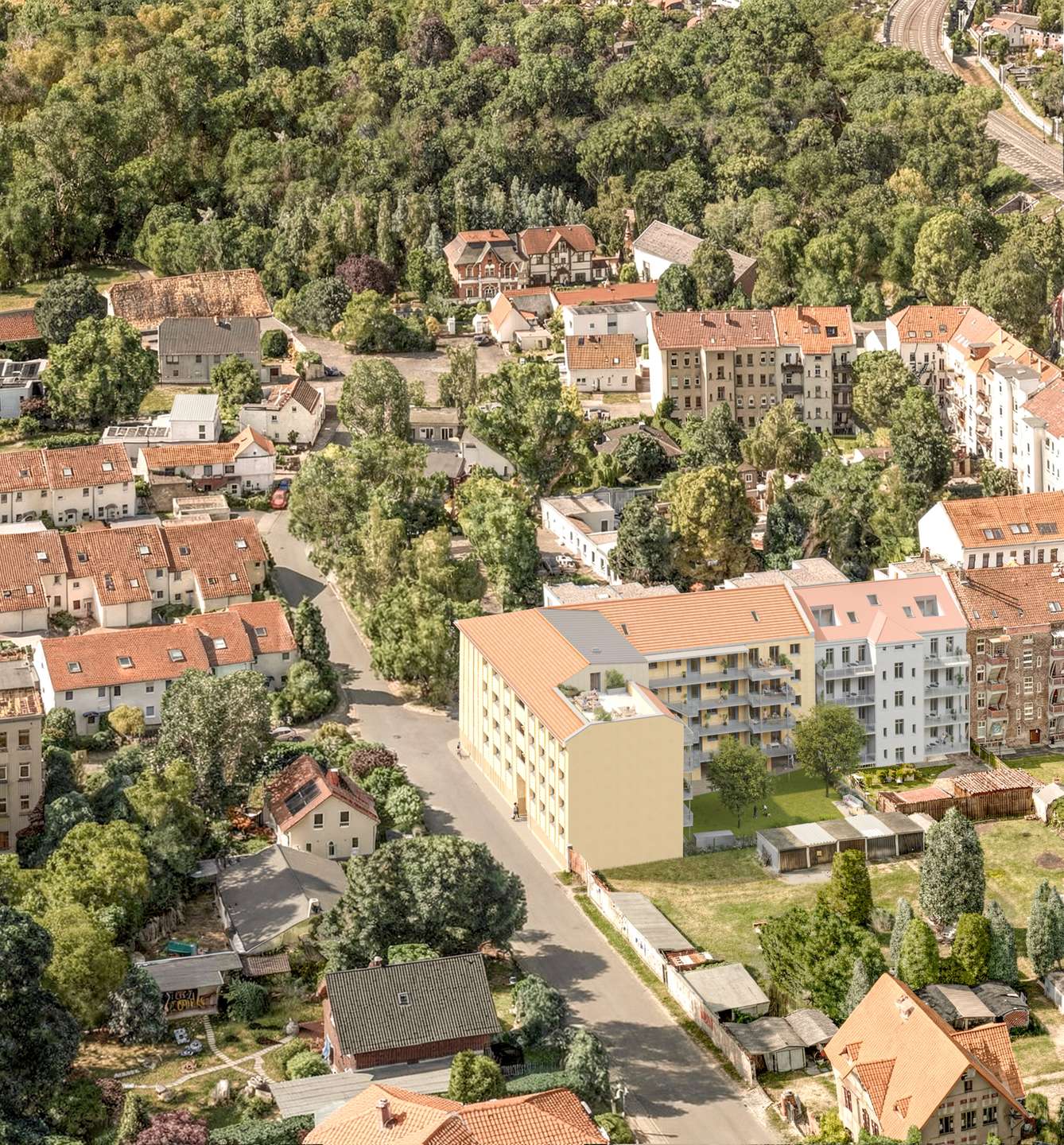 Luftbild mit Umgebung, Leipzig (Sellerhausen-Stünz)