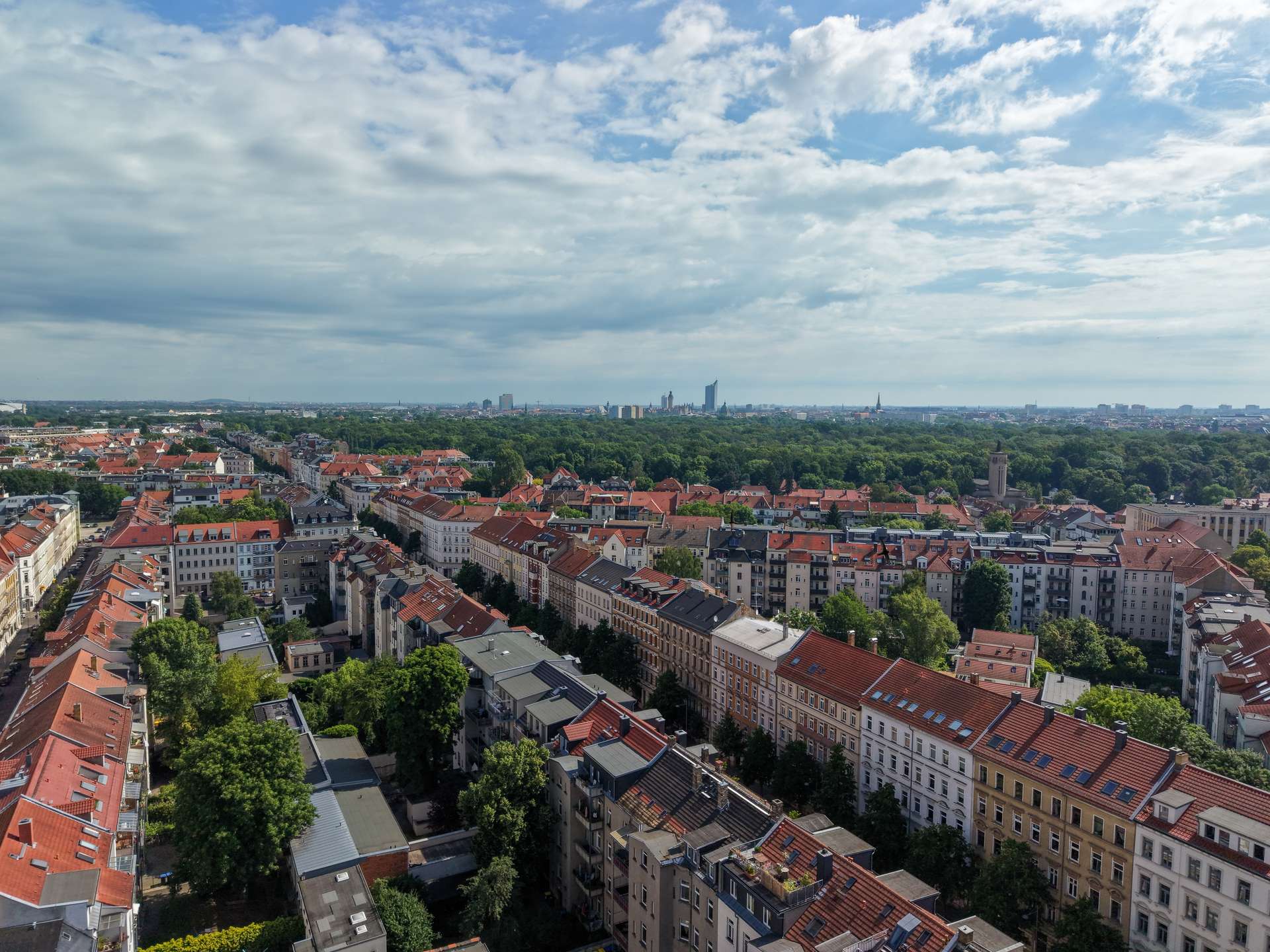 Drohnenaufnahmen, Leipzig (Schleußig)