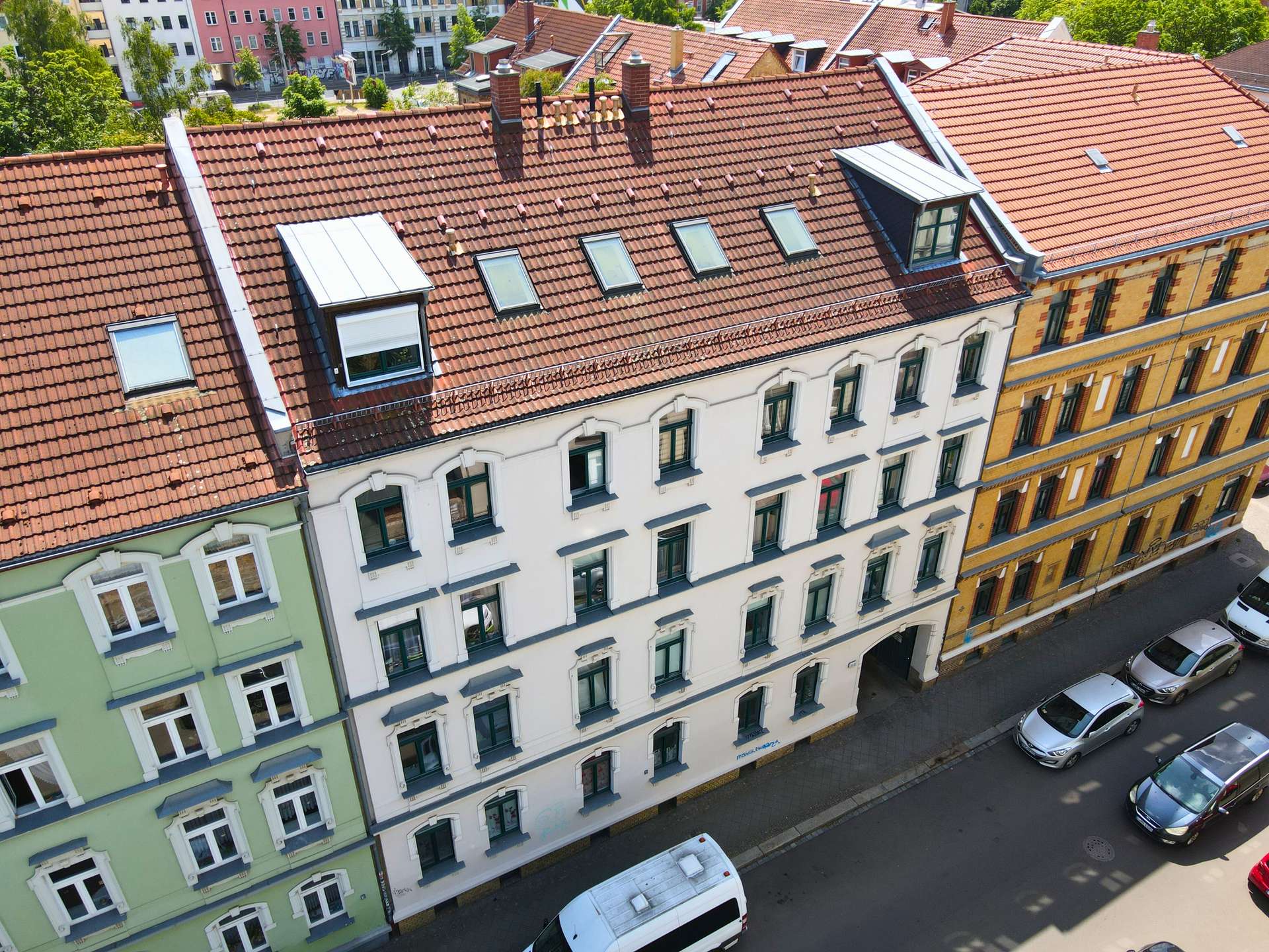 Drohnenaufnahme, Leipzig (Altlindenau)