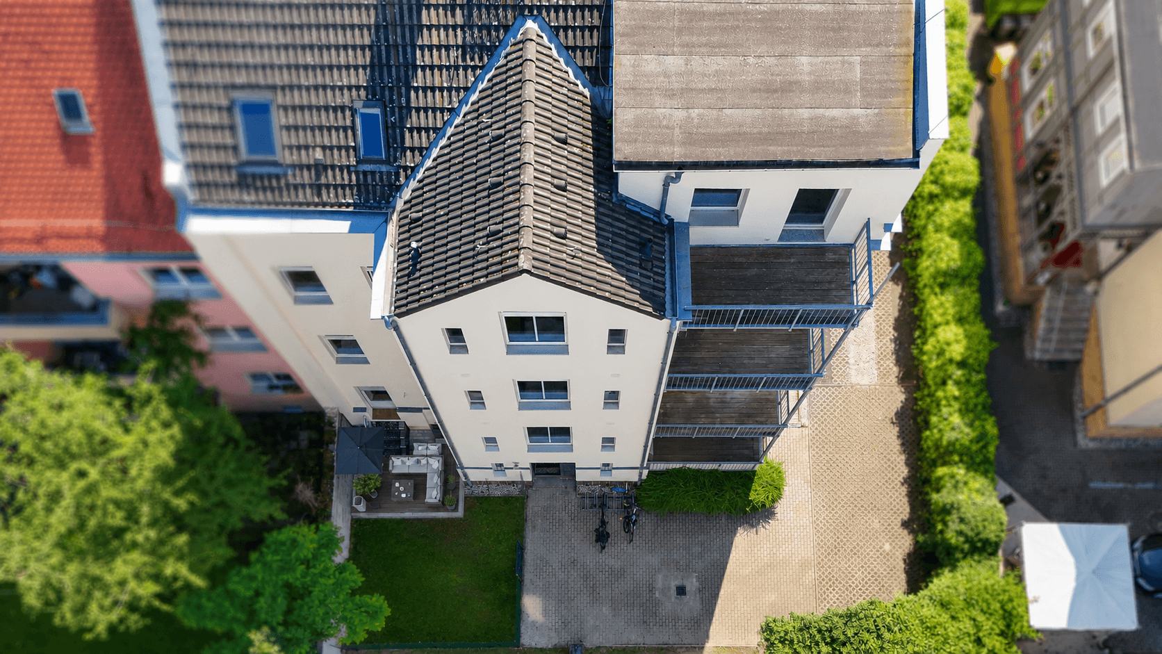 Rückansicht Hofansicht, Leipzig (Großzschocher)